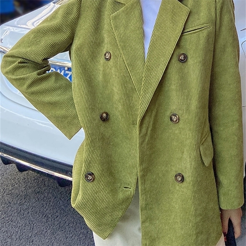 Sungtin Corduroy Double Breasted Oversized Blazer Jacket Women Loose Office Lady Suit Blazer Coat Korean Chic Solid Outwear 220402, Auburn
Sungtin Corduroy Double Breasted Oversized Blazer Jacket Women Loose Office Lady Suit Blazer Coat Korean Chic Solid Outwear 220402, Auburn