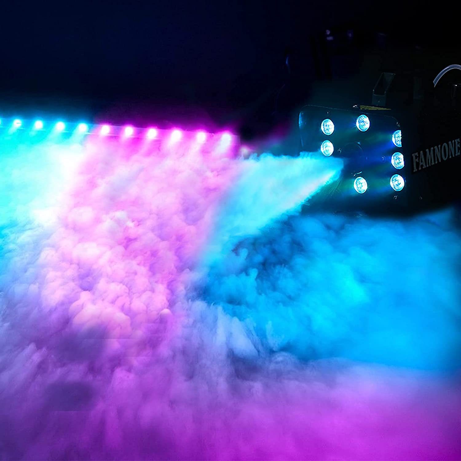 New Color Adjustable 8 Led Lights 500W RGB Smoke Machine Halloween Fogger Machine Private Room Dj Culb Stage Lighting KTV FastShipping