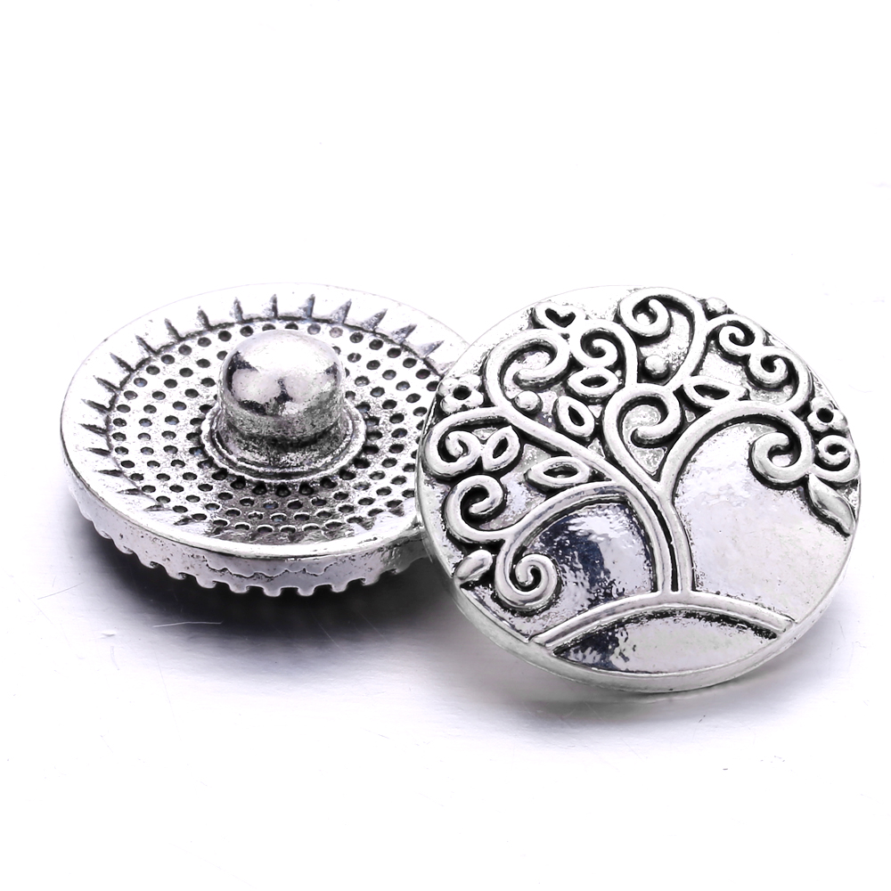 Metal tree Snap Button Clasps Jewelry findings 18mm Snaps Buttons DIY earrings Necklace Bracelet jewelery ACC