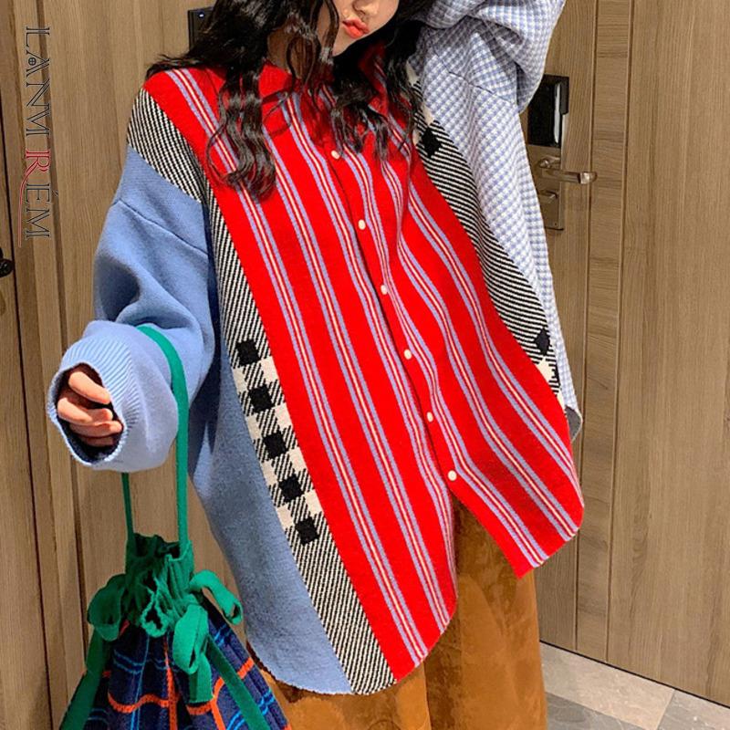 Women's Knits & Tees LANMREM Knitted Cardigan Women 2022 Korean Versatile Loose Patchwork Contrast Color Plaid Sweater Coat Female Fashion 2, Blue
Women's Knits & Tees LANMREM Knitted Cardigan Women 2022 Korean Versatile Loose Patchwork Contrast Color Plaid Sweater Coat Female Fashion 2, Blue