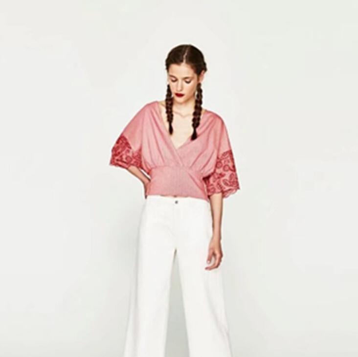 Women's T-Shirt Women's Short Sleeve Women Spring Autumn Embroidery Ladies Defined Waist Shirts V-Neck Female Tops TeesWomen's, Pink
Women's T-Shirt Women's Short Sleeve Women Spring Autumn Embroidery Ladies Defined Waist Shirts V-Neck Female Tops TeesWomen's, Pink