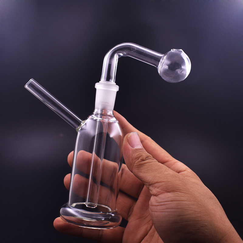 Hookah Glass Oil Burner Bong Water Pipes Small Mini Heady Smoking Ash Catcher with Downstem 14mm Male Oil Burner Pipe