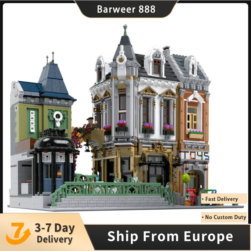 

Toys Store Square Modular Expert Block Model MOC UG10190 City Street View Architecture 5477Pcs Building Blocks Brick Toy Kid Birthday Gift Set