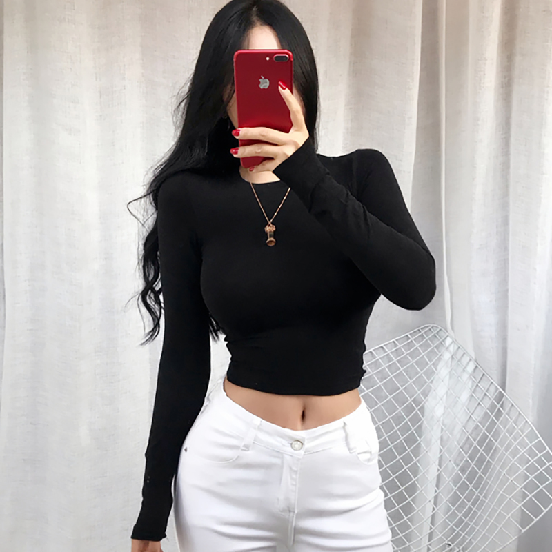 Shintimes Short High Elasticity Sexy Slim Tank Top Women Clothes Summer Fall Womens Crop Casual Shirt Haut Femme 220325