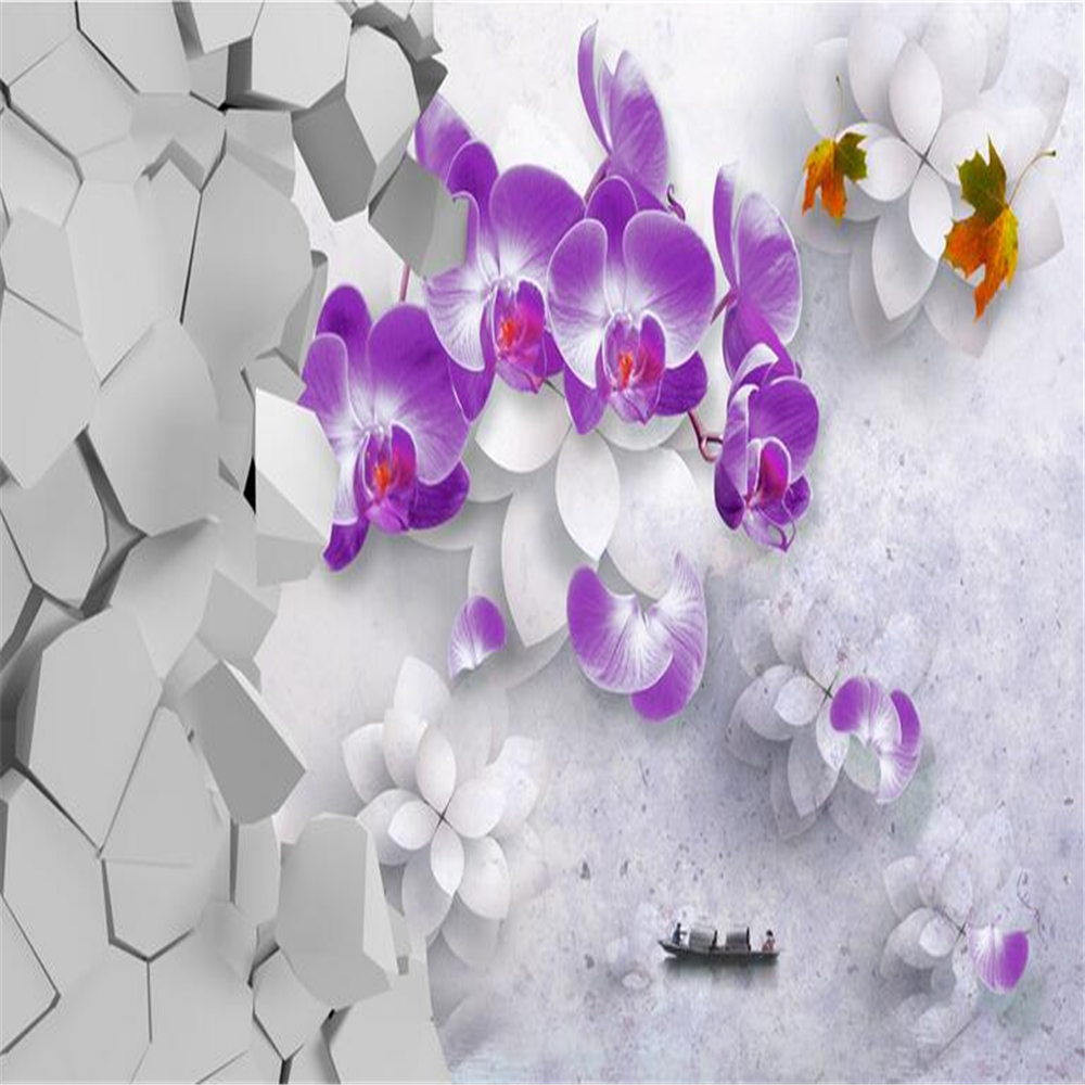 3D Wallpaper for Walls 3d Photo Silk Murals Wallpaper Customization Background for Living Room Butterfly wallpaper stereo beautiful
