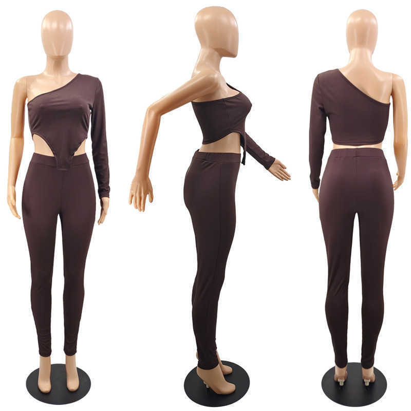 2023 Two Piece Women Tracksuits Clothes Yoga Sports Outfits Solid Long Sleeve Outfit Set Crop Tops Fitness Leggings Fashion Female