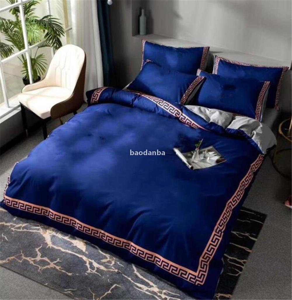 Casual King Size Designer Bedding Set Covers 4 Pcs Letter Printed Cotton Soft Comforter Duvet Cover Luxury Queen Bed Sheet With Pi3066017