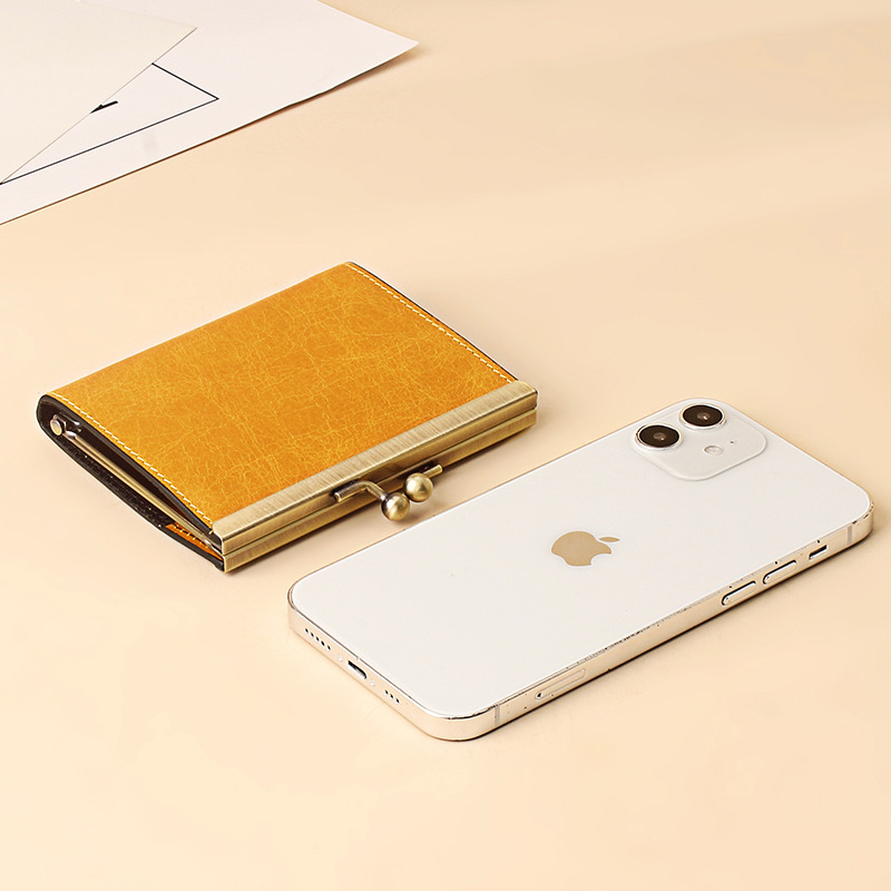 5pcs Card Holders Women Genuine Leather Name Business Positions Hasp Wallets