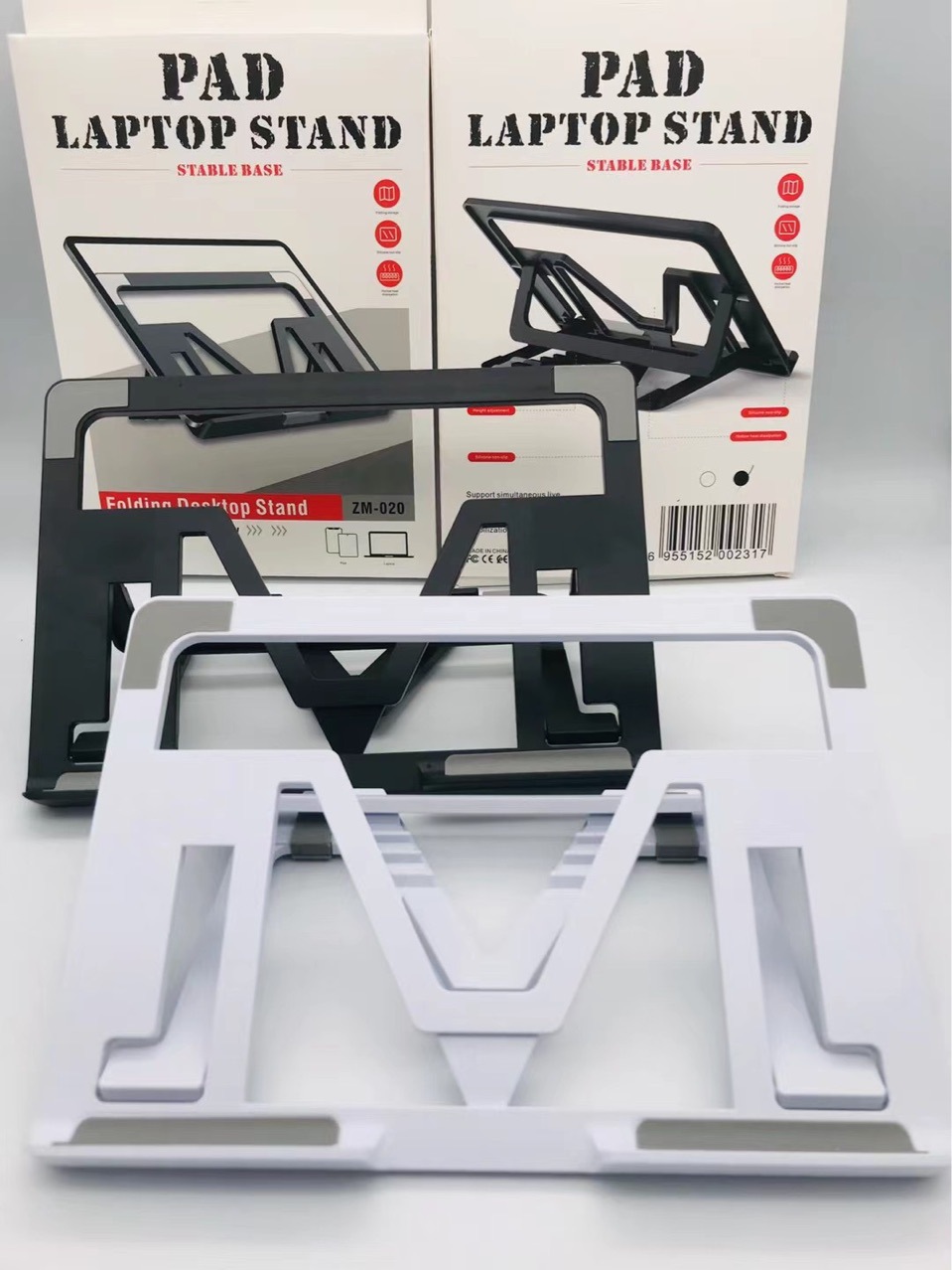 Portable Laptop Stand, Adjustable Height Ergonomic Ventilated Computer Stands Compatible with Phones Laptop Pad Notebook