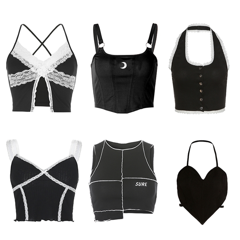 Black Corset Top Sexy Cute Spaghetti Strap Crop Fashion High Street Summer Women Cami 90s Y2k Aesthetic Camisole 220607, Black tops 9
Black Corset Top Sexy Cute Spaghetti Strap Crop Fashion High Street Summer Women Cami 90s Y2k Aesthetic Camisole 220607, Black tops 9