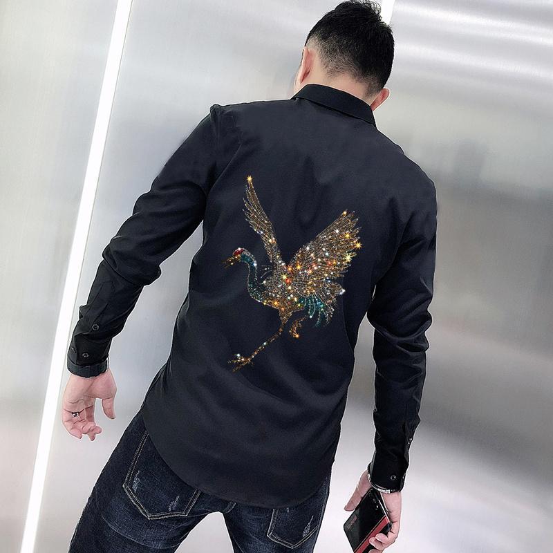 Men's Casual Shirts Luxury Fashion Plus Size Men Super Shiny Slim Unique Animal Design Diamond Street Brand Long Sleeves, As shown asian size
Men's Casual Shirts Luxury Fashion Plus Size Men Super Shiny Slim Unique Animal Design Diamond Street Brand Long Sleeves, As shown asian size