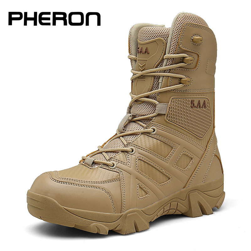 Men High Quality Brand Military Leather Boots Special Force Tactical Desert Combat Men's Boots Outdoor Shoes Ankle Boots Zapatos 220322, Beige
Men High Quality Brand Military Leather Boots Special Force Tactical Desert Combat Men's Boots Outdoor Shoes Ankle Boots Zapatos 220322, Beige