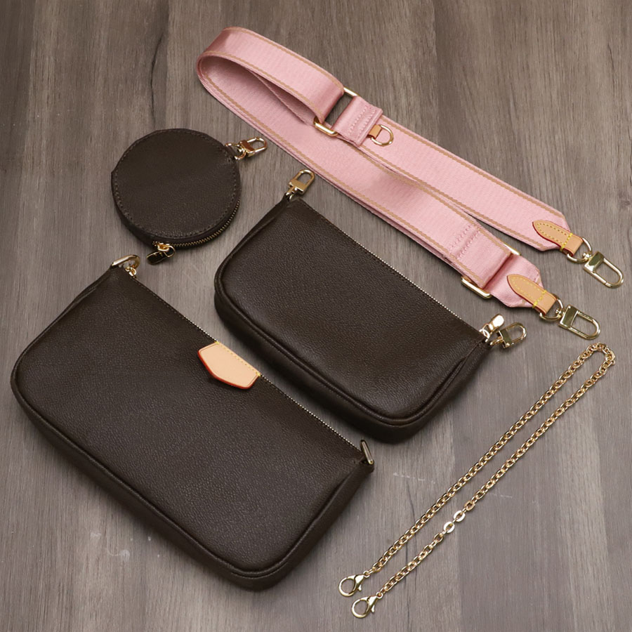Fashion Chains Composite Shoulder Bag Three Kinds Of Bags In 1 Set Designer Wide Strap Leather Messenger Crossbody Bag Adjustable, Pink
Fashion Chains Composite Shoulder Bag Three Kinds Of Bags In 1 Set Designer Wide Strap Leather Messenger Crossbody Bag Adjustable, Pink