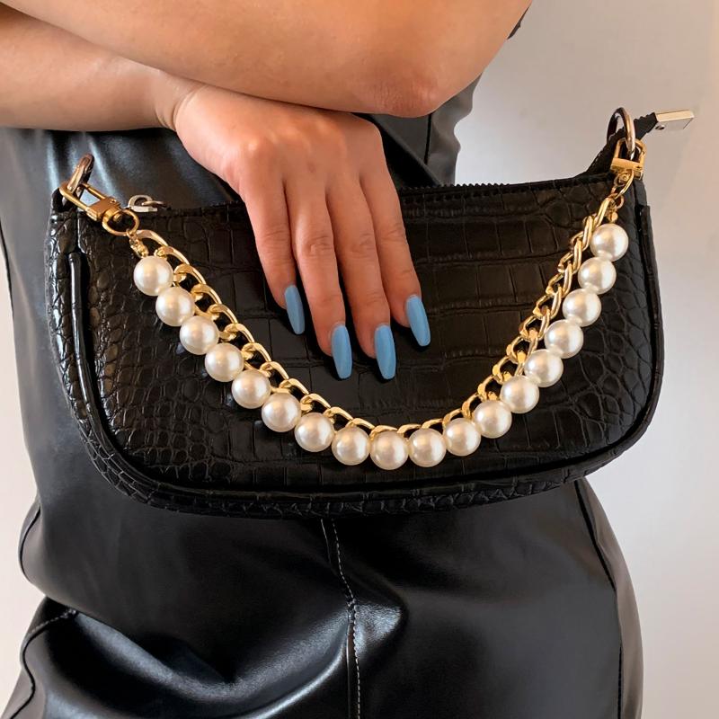 Keychains IngeSight.Z Vintage Double Layered Chunky Thick Curb Link Bag Chains Punk Big Imitation Pearl Straps Chain For Women JewelryKeycha
Keychains IngeSight.Z Vintage Double Layered Chunky Thick Curb Link Bag Chains Punk Big Imitation Pearl Straps Chain For Women JewelryKeycha
