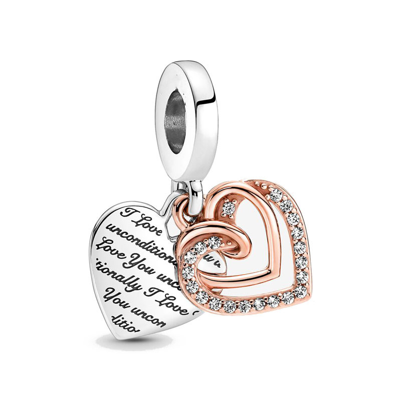 New 925 Sterling Silver Rose Gold Pendant For S925 Snake Womens Bracelet Diy Exquisite Hot Air Balloon Home Jewelry