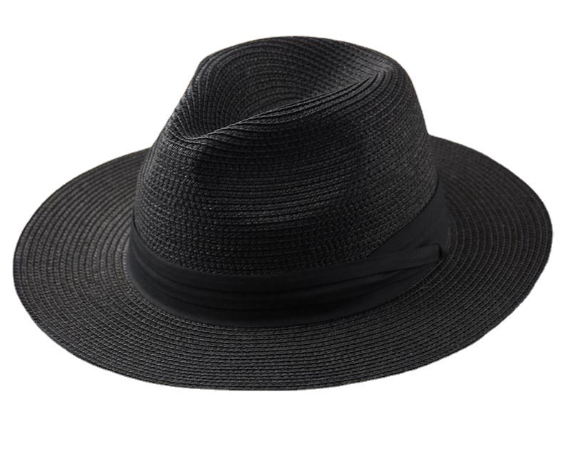 Large Size Panama Hats Lady Beach Wide Brim Straw Hat Man Summer Sun Cap Plus Size Fedora Hat 55-57cm 58-60cm 61-64cm