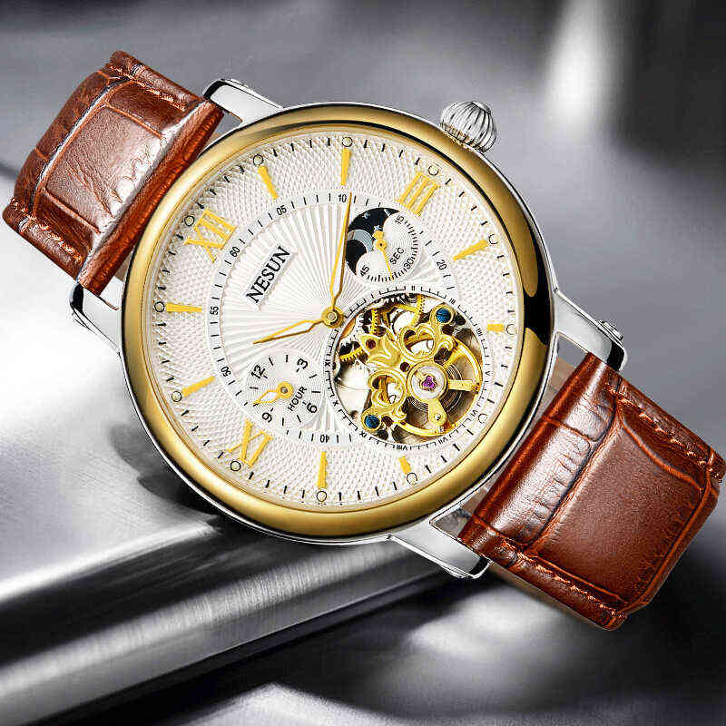 Luxury Mens Designer Watches Nishan Fully Automatic Men's Mechanical Watch Refined Steel Waterproof Hollow Multifunctional Band Business 90, Steel blue belt
Luxury Mens Designer Watches Nishan Fully Automatic Men's Mechanical Watch Refined Steel Waterproof Hollow Multifunctional Band Business 90, Steel blue belt