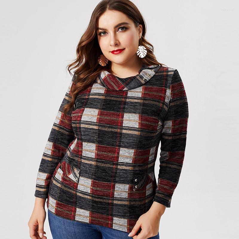 Women's Plus Size T-Shirt 2022 Autumn Mom Clothes Women Long Sleeve Plaid Fashion Ladies Vintage Elegant Womens Tops Loli22, Red
Women's Plus Size T-Shirt 2022 Autumn Mom Clothes Women Long Sleeve Plaid Fashion Ladies Vintage Elegant Womens Tops Loli22, Red