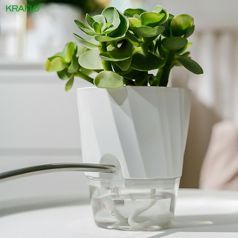 Self watering plant pot Kraflo garden Automatic Water Self-Watering Planter small the lazy watering- plastic flower pot