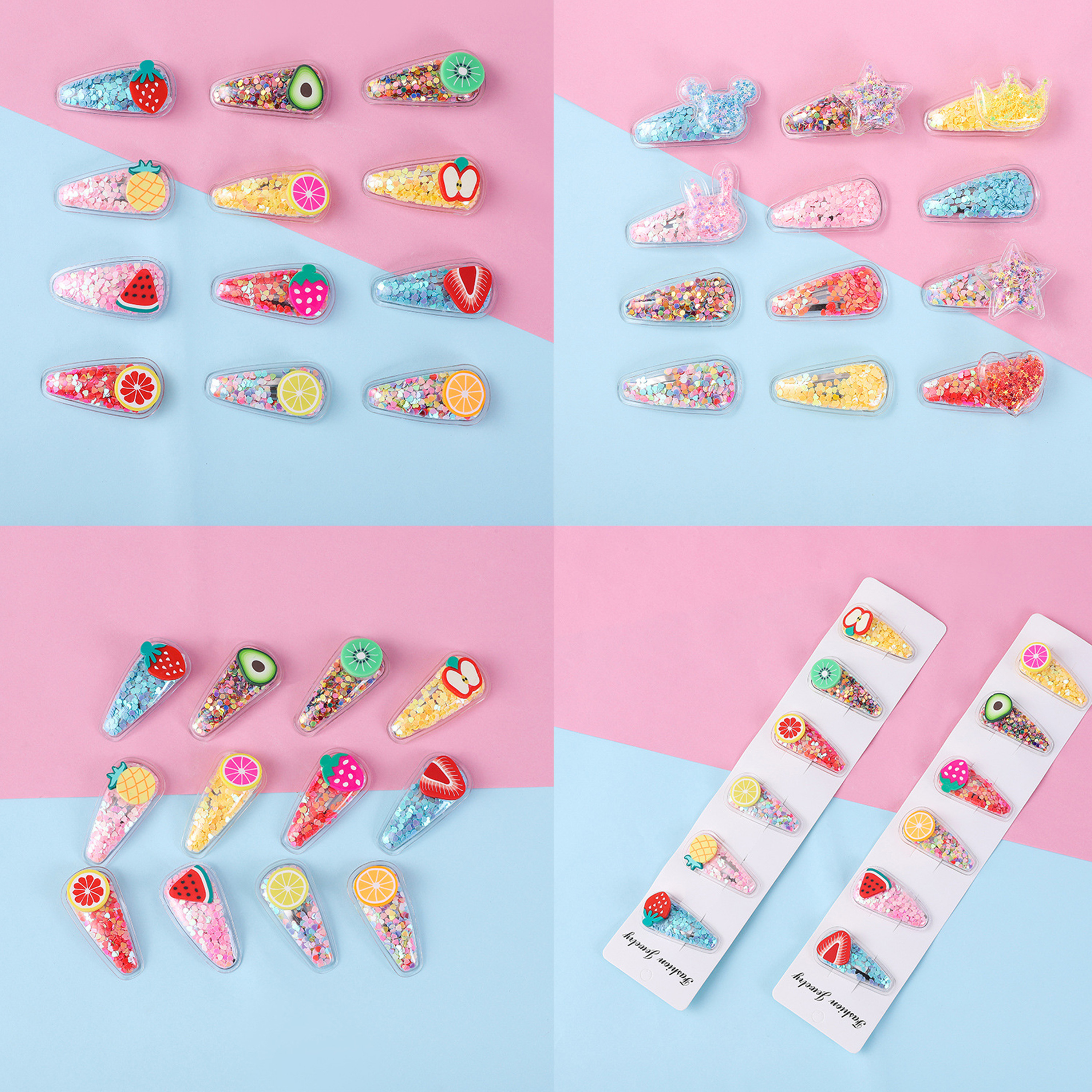 New Children's Princess Hair Clip Cute Baby Flower Duck Clip Girl Broken Bobby Pin Child Barrettes Gifts