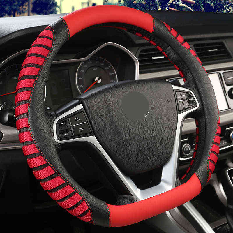 Car Cover Cubre Volante Car Breathable D Shape Steering Wheel Cover Funda Volante Coche Car Assessoires Interior Coprivolante J220808