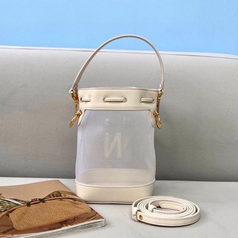 Luxury Designer Mesh Mini Bucket Bags Fashion Wallets Ladies Handbags Brands Metal Pendant Letters Leather Shoulder Crossbody Bags, White
Luxury Designer Mesh Mini Bucket Bags Fashion Wallets Ladies Handbags Brands Metal Pendant Letters Leather Shoulder Crossbody Bags, White