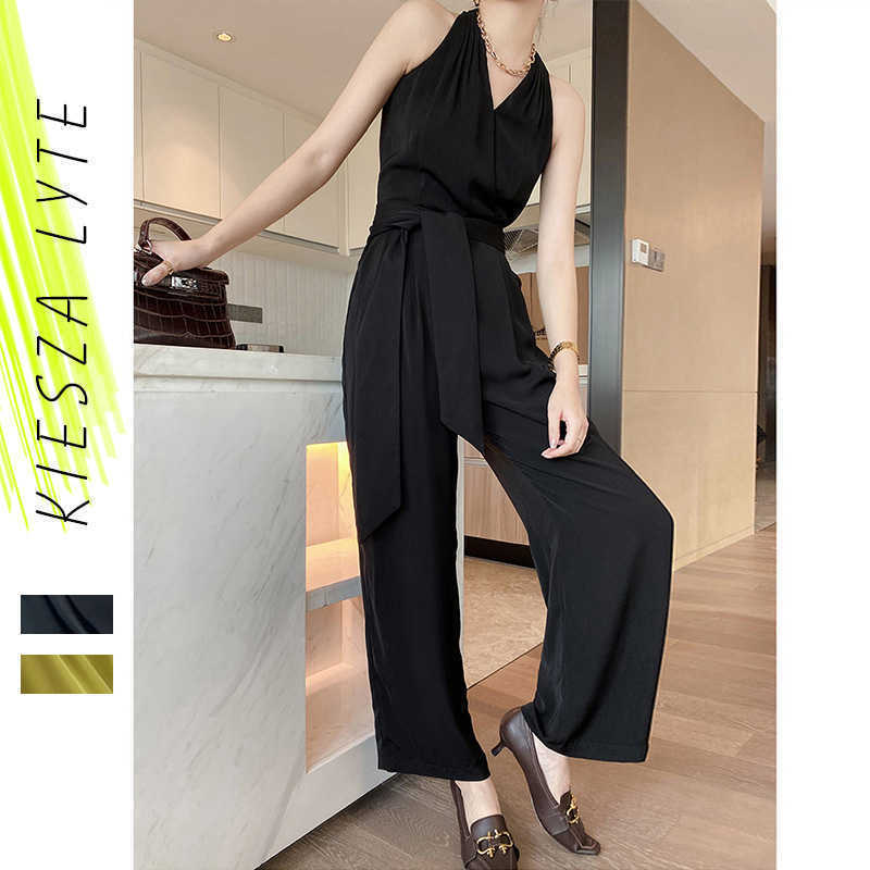 Women Wide Leg Jumpsuit Sleeveless Lace Up Drape Fashion Elegant Lady Bodycon Long Overall Jumpsuits Female Spring Summer 210608, Black
Women Wide Leg Jumpsuit Sleeveless Lace Up Drape Fashion Elegant Lady Bodycon Long Overall Jumpsuits Female Spring Summer 210608, Black