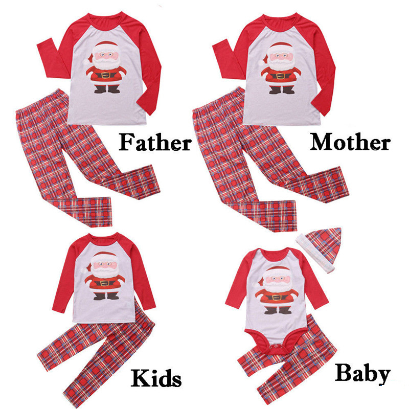 Family Christmas Pajamas Matching Clothes Set Santa Claus Xmas Pyjamas Mother Daughter Father Son Outfit Family Look Pjs 220323