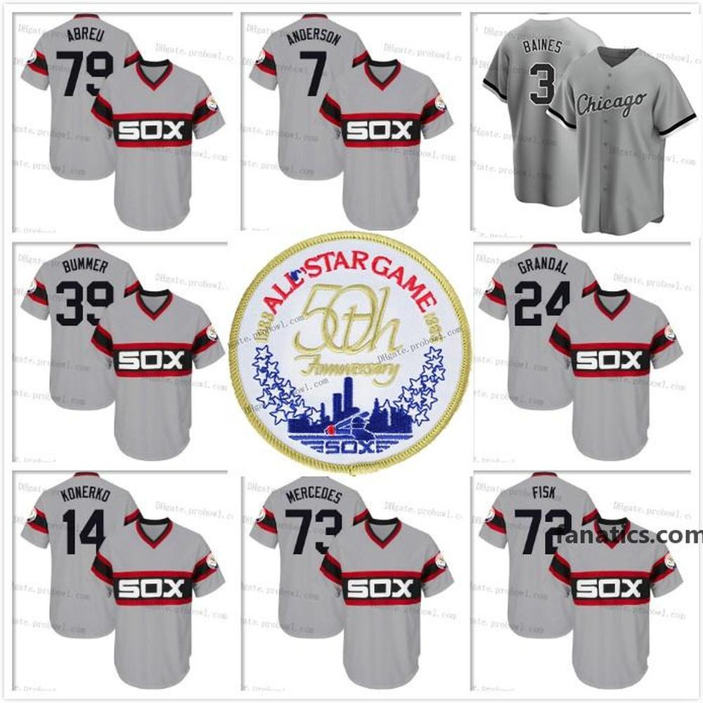 White Sox 1983 Grey White Chicago Jersey Tim Anderson Jose Abreu Baines Bummer Fisk Yasmani Grandal Konerko Yermin Mercedes Jerseys s-4xl
White Sox 1983 Grey White Chicago Jersey Tim Anderson Jose Abreu Baines Bummer Fisk Yasmani Grandal Konerko Yermin Mercedes Jerseys s-4xl