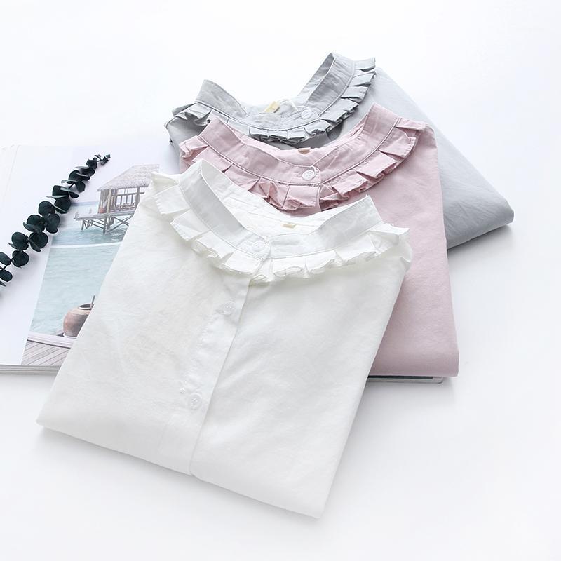 Women' Blouses & Shirts 2022 Autumn Winter Cotton Blouse Shirt Women Long Sleeve Single Buttons Ladies Elegant Tops XZ609, White
Women' Blouses & Shirts 2022 Autumn Winter Cotton Blouse Shirt Women Long Sleeve Single Buttons Ladies Elegant Tops XZ609, White