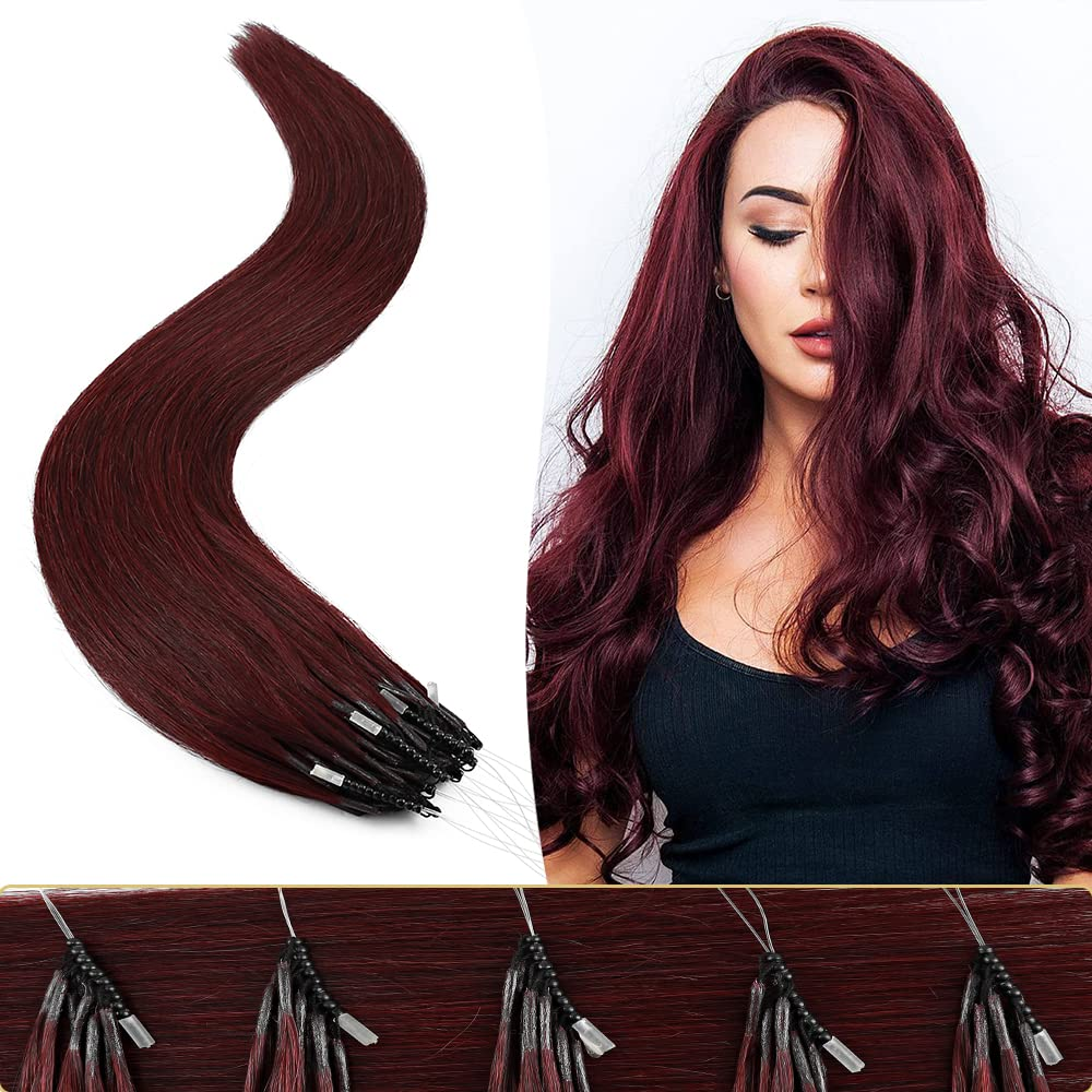 

Nano Bead 8D Human Hair Extensions Tip Straight Real Hair Pre Bonded Microlink loop for Party Date Concert 50 stands/pack 0.6 g/strand 30g/pack