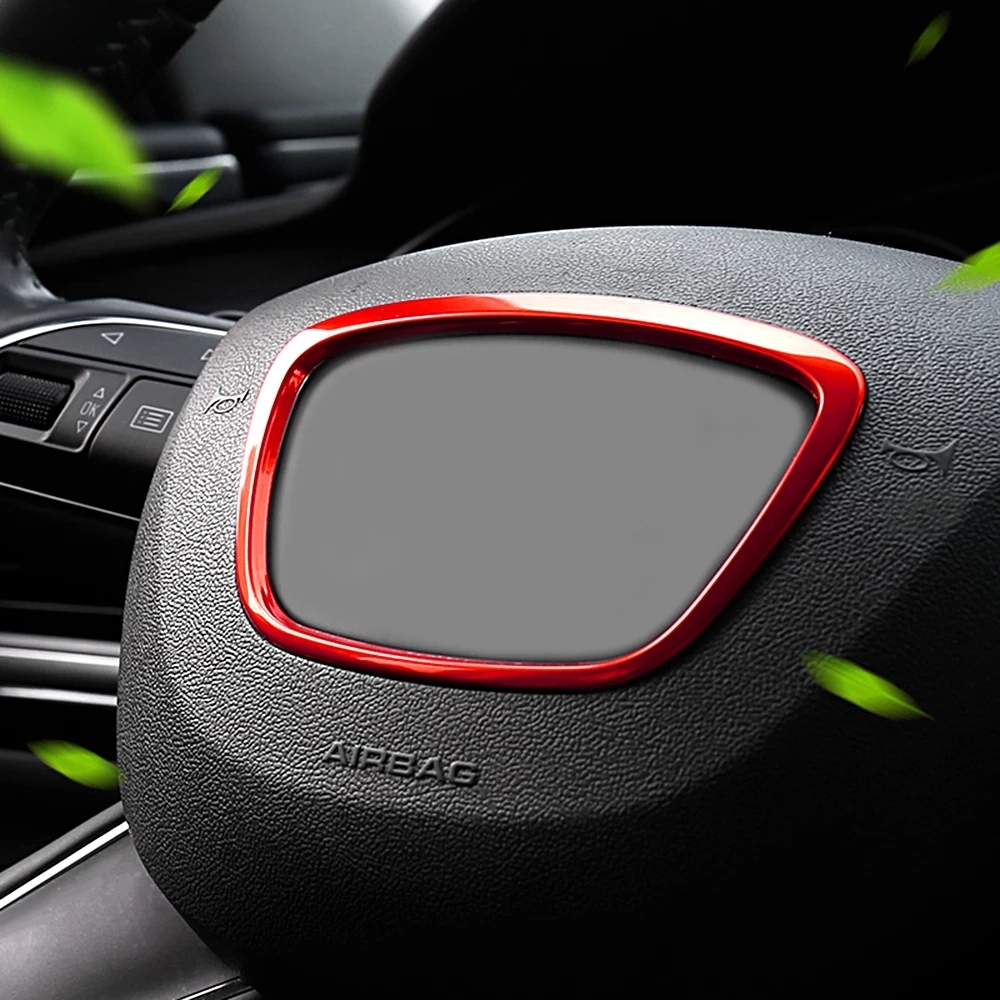 Center Frame Steering Wheel Emblem Trim Decor Ring Metal 3D Car Styling For Audi A3 A4L A6L A8 Q3 Q5 Q7