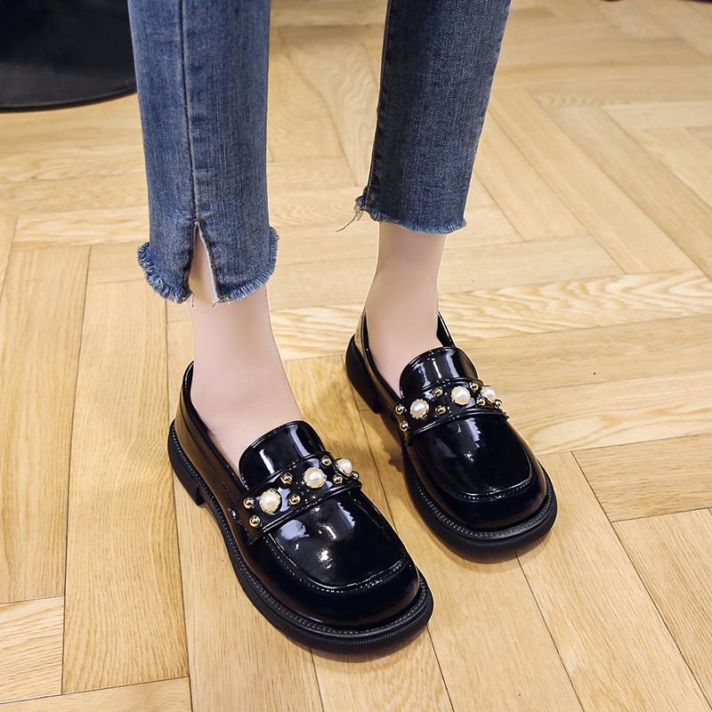 Dress Shoes Women Loafers College Style Leather Platform Woman Casual Pearl Buckle Ladies Fashion All-match Mary Jane, Beige
Dress Shoes Women Loafers College Style Leather Platform Woman Casual Pearl Buckle Ladies Fashion All-match Mary Jane, Beige