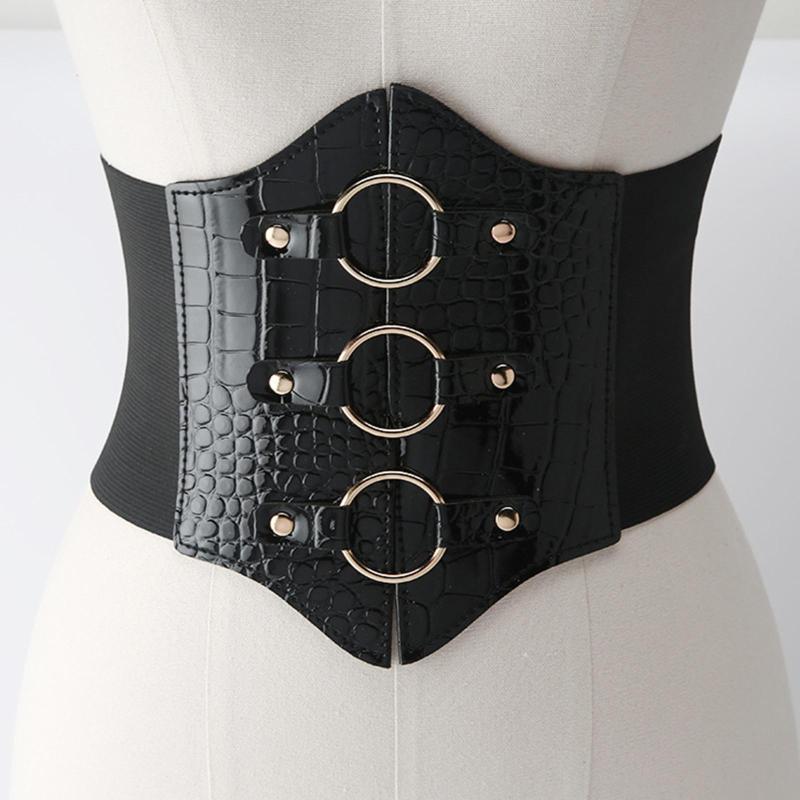 Belts Fashion Women Charm Waistband Wide High Waist Dress Belt Leather Cincher Adjustable Stretch For Wedding Dresses Jeans Costume, Black
Belts Fashion Women Charm Waistband Wide High Waist Dress Belt Leather Cincher Adjustable Stretch For Wedding Dresses Jeans Costume, Black