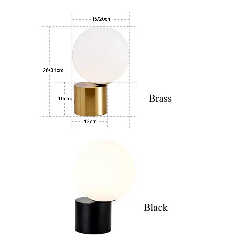 Contemporary Nordic Glass Ball Lamp - Sleek Bedside and Desktop Lighting Solution for Home Decor