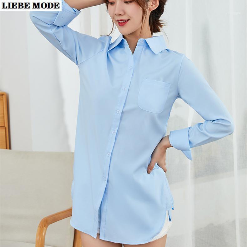 Women' Blouses & Shirts Women Casual Long Sleeve Buttons Tops Oversized 2022 Spring Office Lady Business Work Wear Loose Plus Size 5XL, Blue
Women' Blouses & Shirts Women Casual Long Sleeve Buttons Tops Oversized 2022 Spring Office Lady Business Work Wear Loose Plus Size 5XL, Blue