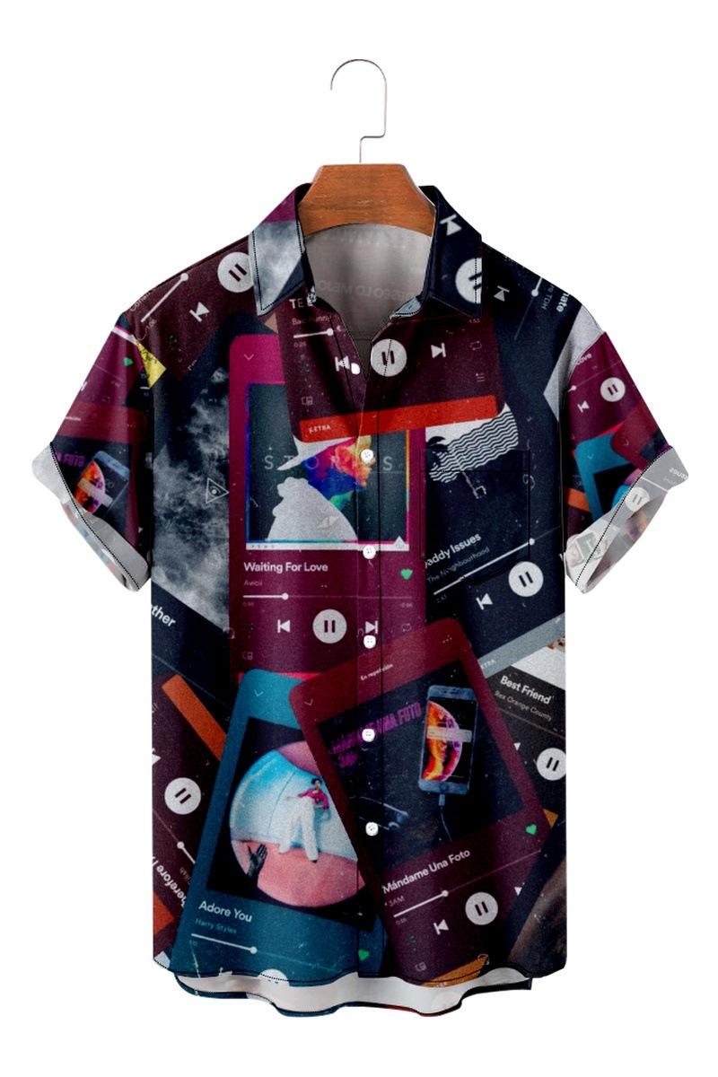 Men's Casual Shirts Music 3D Digital Printing Trend Loose Short Sleeve Pocket Shirt Male Plus Size 1Men's
Men's Casual Shirts Music 3D Digital Printing Trend Loose Short Sleeve Pocket Shirt Male Plus Size 1Men's