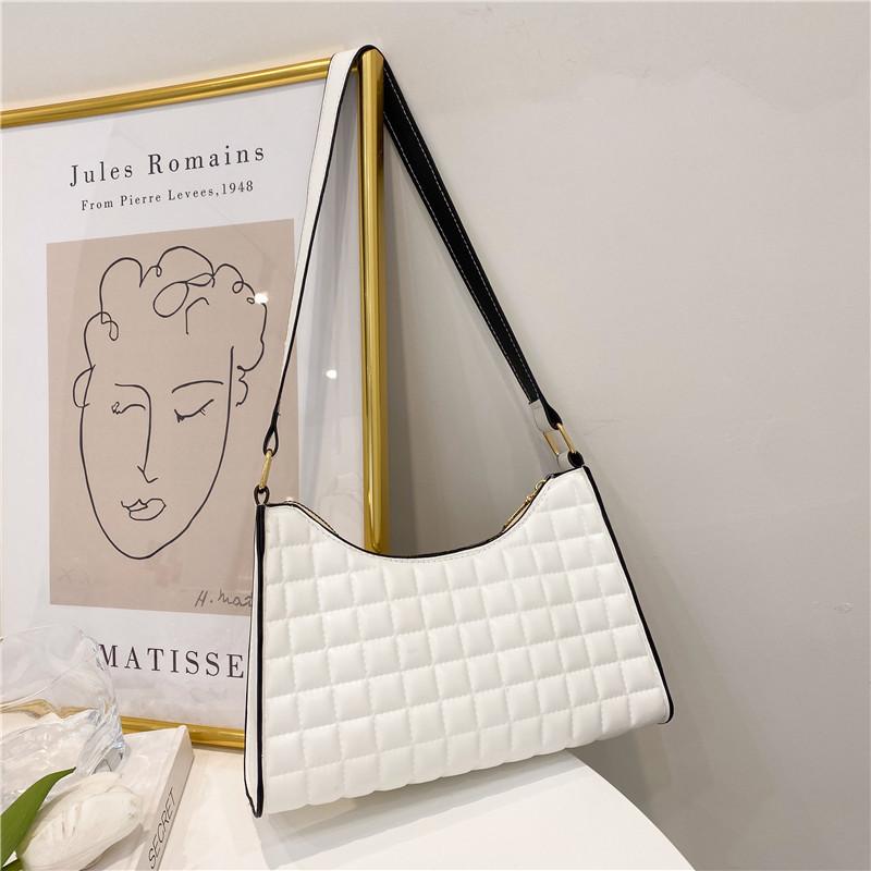 Evening Bags Fashion Lingge Women's Bag PU Leather Underarm Shoulder Female Design Baguette Handbags, Black
Evening Bags Fashion Lingge Women's Bag PU Leather Underarm Shoulder Female Design Baguette Handbags, Black