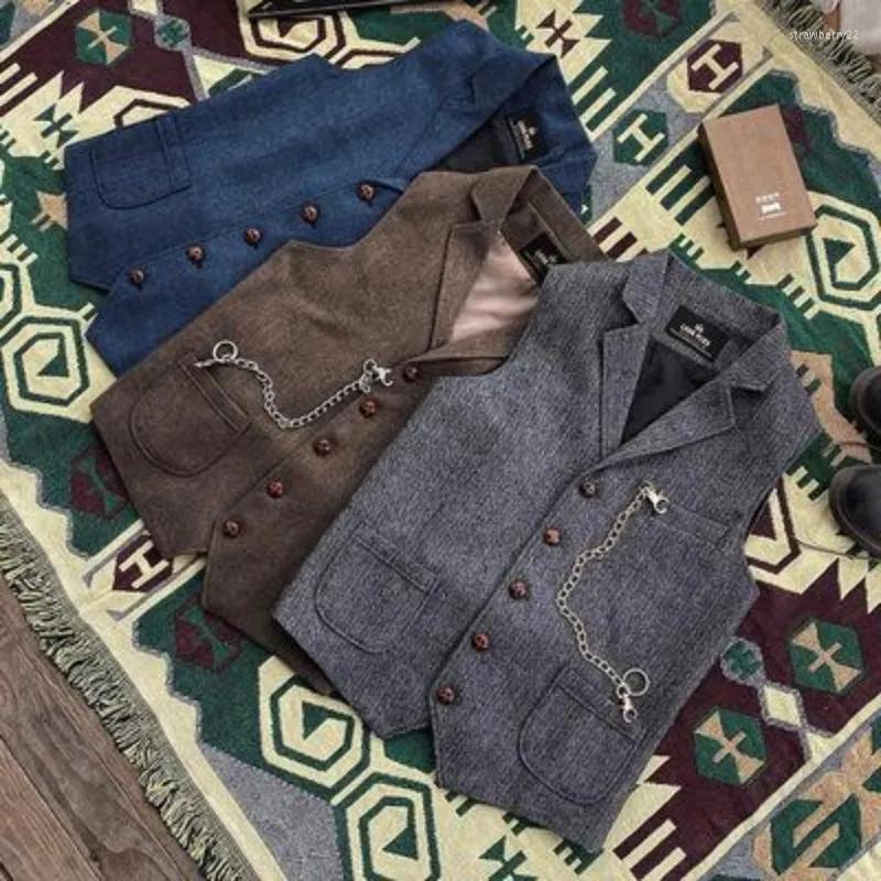 Men's Vests Suit Vest Brown Dark Gray Blue Single Breasted Woolen Blended Mens Slim Fit Casual Formal Business Waistcoat 2022 Stra22, Dark grey
Men's Vests Suit Vest Brown Dark Gray Blue Single Breasted Woolen Blended Mens Slim Fit Casual Formal Business Waistcoat 2022 Stra22, Dark grey