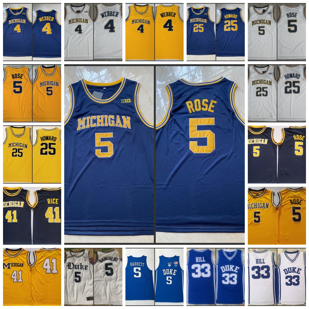 2022 NCAA Michigan Wolverines Stitched College Basketball Jersey Jalen Rose Jerseys Jace Howard Glen Rice Jerseys Chirs Webber RJ Barrett Paolo Banchero Grant Hill, 4 chirs webber jersey 
2022 NCAA Michigan Wolverines Stitched College Basketball Jersey Jalen Rose Jerseys Jace Howard Glen Rice Jerseys Chirs Webber RJ Barrett Paolo Banchero Grant Hill, 4 chirs webber jersey