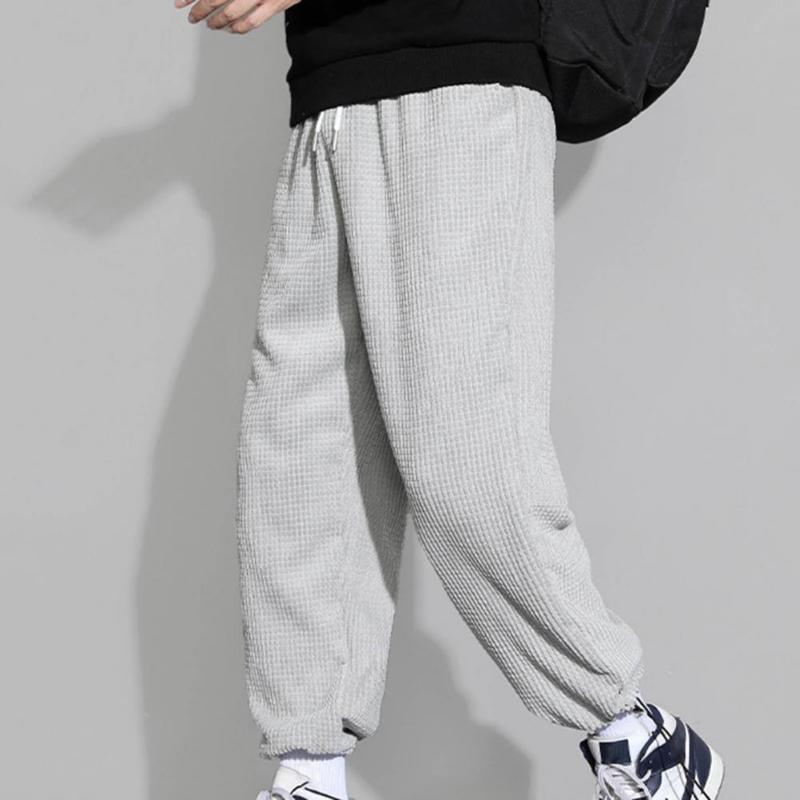 Men's Pants Solid Color Elastic Waist Drawstring All Match Spring Trousers For School, Black
Men's Pants Solid Color Elastic Waist Drawstring All Match Spring Trousers For School, Black