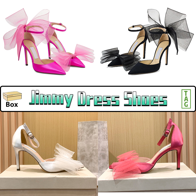 Jimmy Pointed Toes High Heel Women Dress Shoes London Bowtie Wedding Shoe Lady Designer Sneakers Latte Black Fuchsia Cho Summer Chaussures, Double shoe box
Jimmy Pointed Toes High Heel Women Dress Shoes London Bowtie Wedding Shoe Lady Designer Sneakers Latte Black Fuchsia Cho Summer Chaussures, Double shoe box