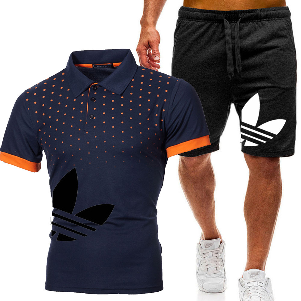 Designer Sportswear Jogging Wear Men's Sportswear Polo Shirts Running Sweatshirts Men's Short Sleeve Pants, Navy blue
Designer Sportswear Jogging Wear Men's Sportswear Polo Shirts Running Sweatshirts Men's Short Sleeve Pants, Navy blue