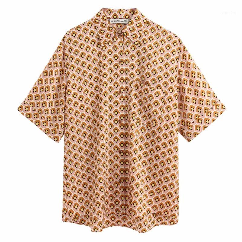 Women's Blouses & Shirts Flabbit Summer Women 2022 A Shirt With Lapel Button Rhombic Pattern Short Sleeves Style LX128, Bblx128
Women's Blouses & Shirts Flabbit Summer Women 2022 A Shirt With Lapel Button Rhombic Pattern Short Sleeves Style LX128, Bblx128
