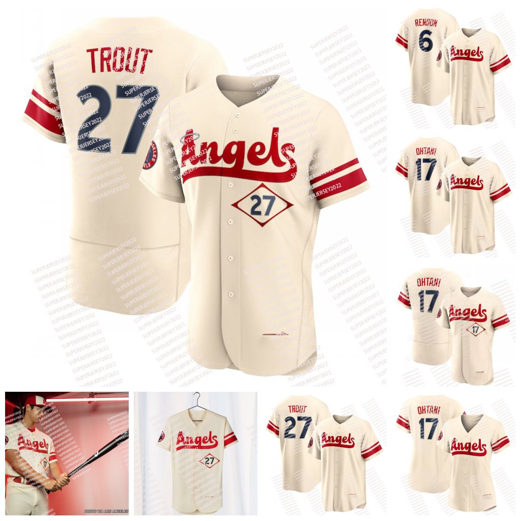 27 Mike Trout Shohei Ohtani ANGELS 2022 City Connect Jersey Noah Syndergaard Jared Walsh Anthony Rendon Brandon Marsh Andrew Velazquez Ward Tyler Wade Kurt Suzuki, Red cool base
27 Mike Trout Shohei Ohtani ANGELS 2022 City Connect Jersey Noah Syndergaard Jared Walsh Anthony Rendon Brandon Marsh Andrew Velazquez Ward Tyler Wade Kurt Suzuki, Red cool base