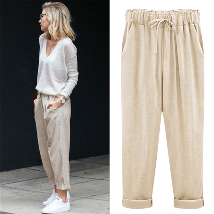 2019 Harem Pants Women High Waist Loose Large Size Pants Female Casual Trousers Plus Size 8xl T200319