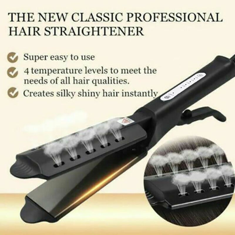 NICARE Hair Straightener Flat Iron Ceramic Tourmaline Ionic Steam Curler for Women Styling Tool 220623