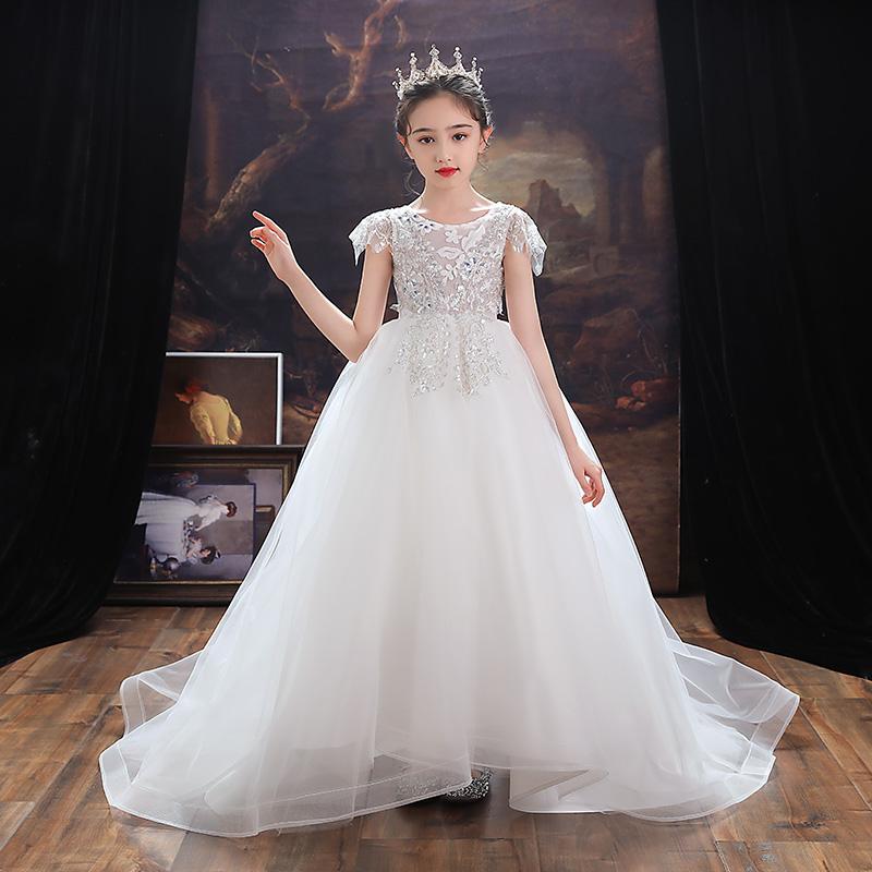Girl's Dresses Luxury Flower Girl With Train Princess Ball Gowns Children Pagenat Backless White Kids Piano Performance DressesGirl's
Girl's Dresses Luxury Flower Girl With Train Princess Ball Gowns Children Pagenat Backless White Kids Piano Performance DressesGirl's