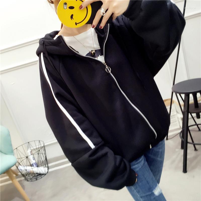 Women's Hoodies & Sweatshirts NORMOV Korean Loose Women Autumn Winter Warm Hooded Full Sleeve Plus Velvet With Pocket Zipper Striped Size, Thin1
Women's Hoodies & Sweatshirts NORMOV Korean Loose Women Autumn Winter Warm Hooded Full Sleeve Plus Velvet With Pocket Zipper Striped Size, Thin1