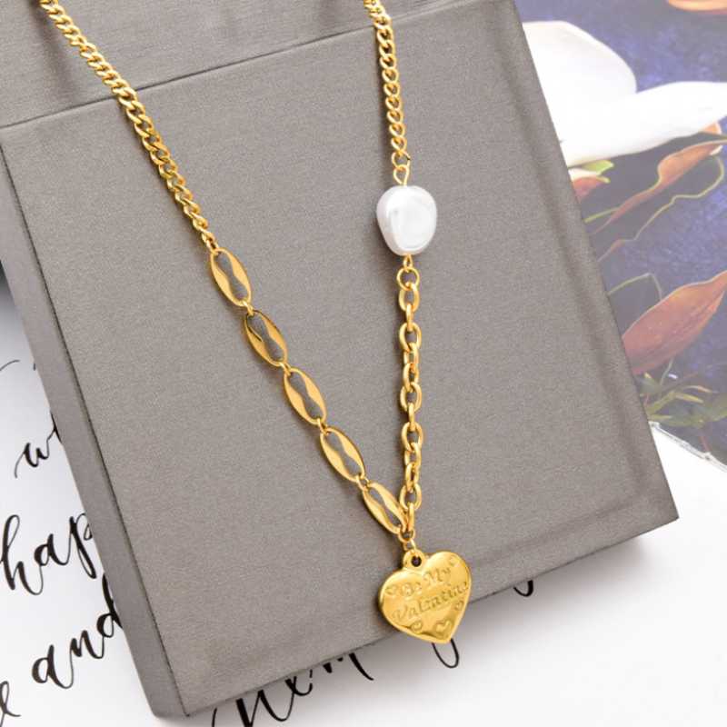 Pendant Necklaces 316L Stainless Steel Fashion Upscale Jewelry Pearl Heart Be My Valentine Charms Chain Choker & Pendants For Women
Pendant Necklaces 316L Stainless Steel Fashion Upscale Jewelry Pearl Heart Be My Valentine Charms Chain Choker & Pendants For Women